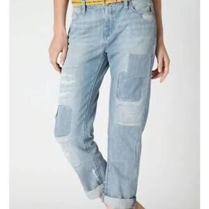 Anthropologie Holding Horses Gable Patchwork Boyfriend Jeans